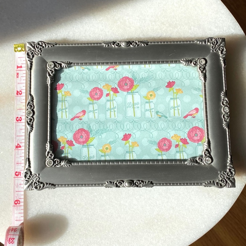 Silver & Rhinestone Picture Frame - Picture 7 of 9